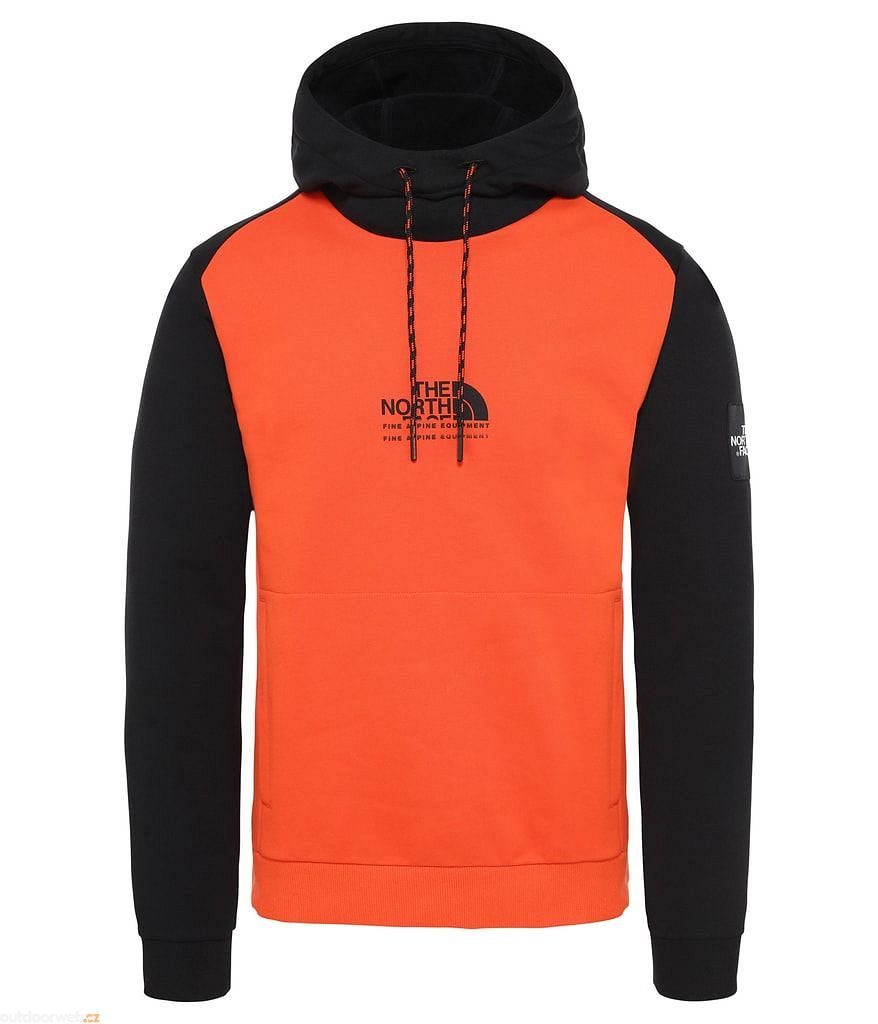 Men's Fine Alpine Hoodie tangerine tango - Men's hoodie with hood - THE  NORTH FACE - 60.87 €