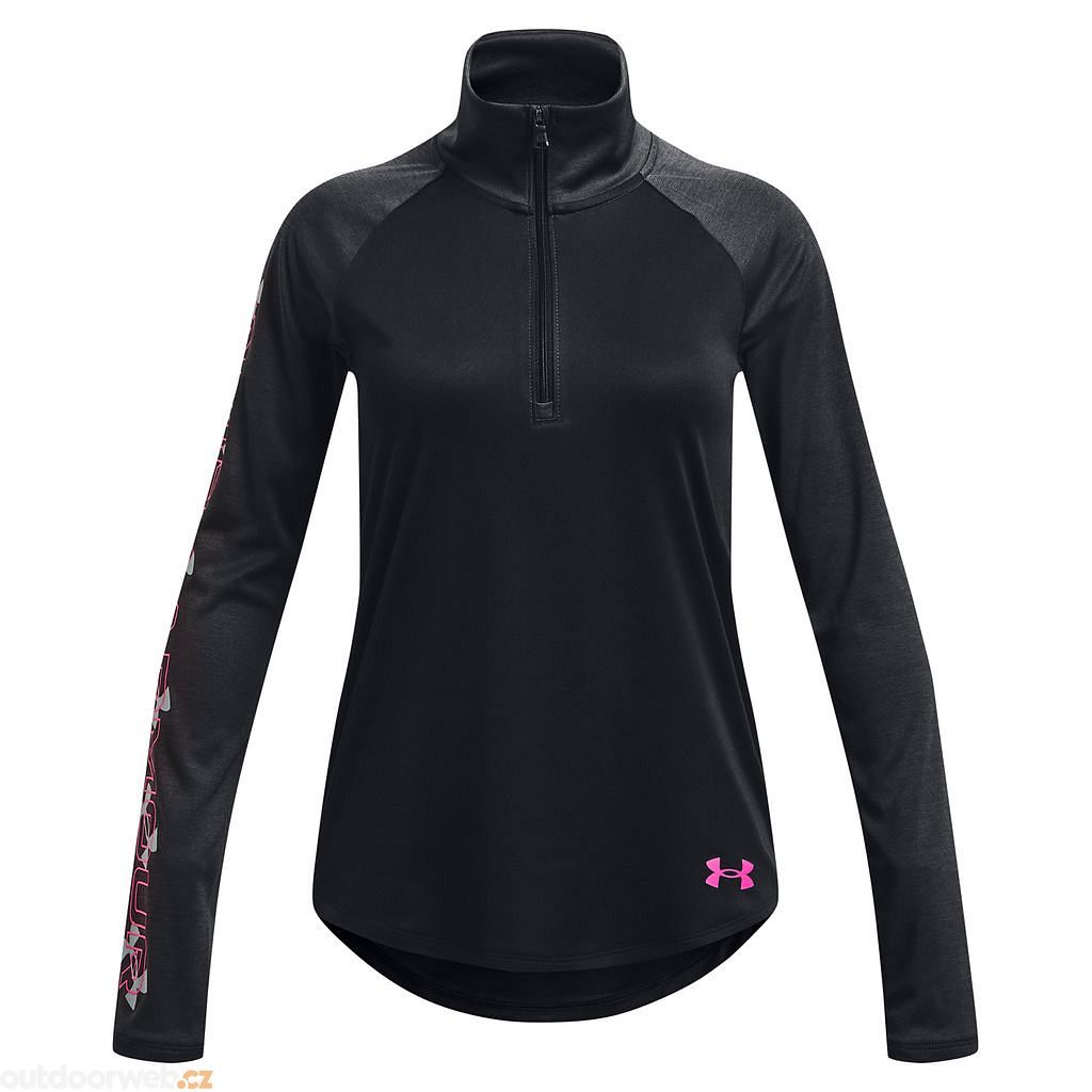  Tech Graphic 1/2 Zip, black - long sleeve girls t-shirt - UNDER  ARMOUR - 27.64 € - outdoorové oblečení a vybavení shop