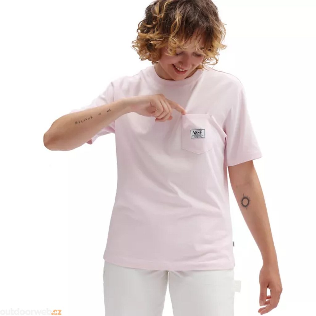 WM CLASSIC PATCH POCKET CRADLE, PINK - women's t-shirt - VANS - 22.10 €
