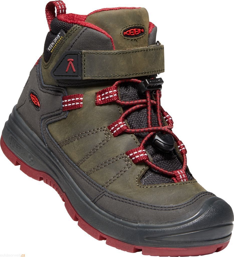 REDWOOD MID WP C steel grey/red dahlia - children's hiking boots - KEEN -  78.30 €