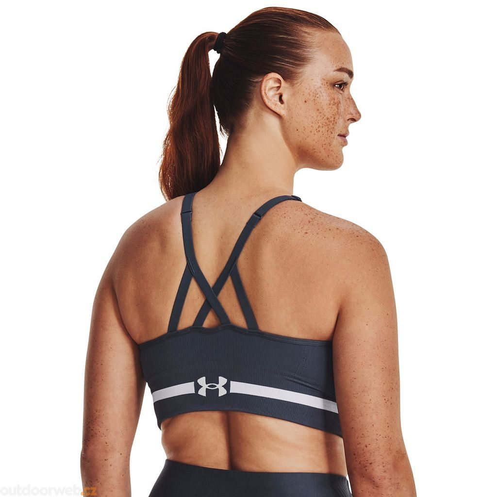  UA Seamless Low Long Bra, Gray - sports bra