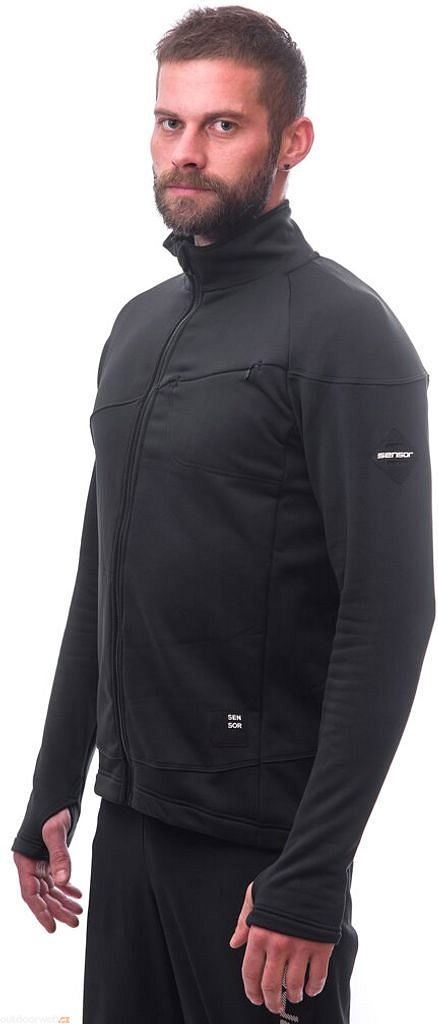 PROFI pánská mikina celozip černá - Men's sports sweatshirt - SENSOR -  92.95 €
