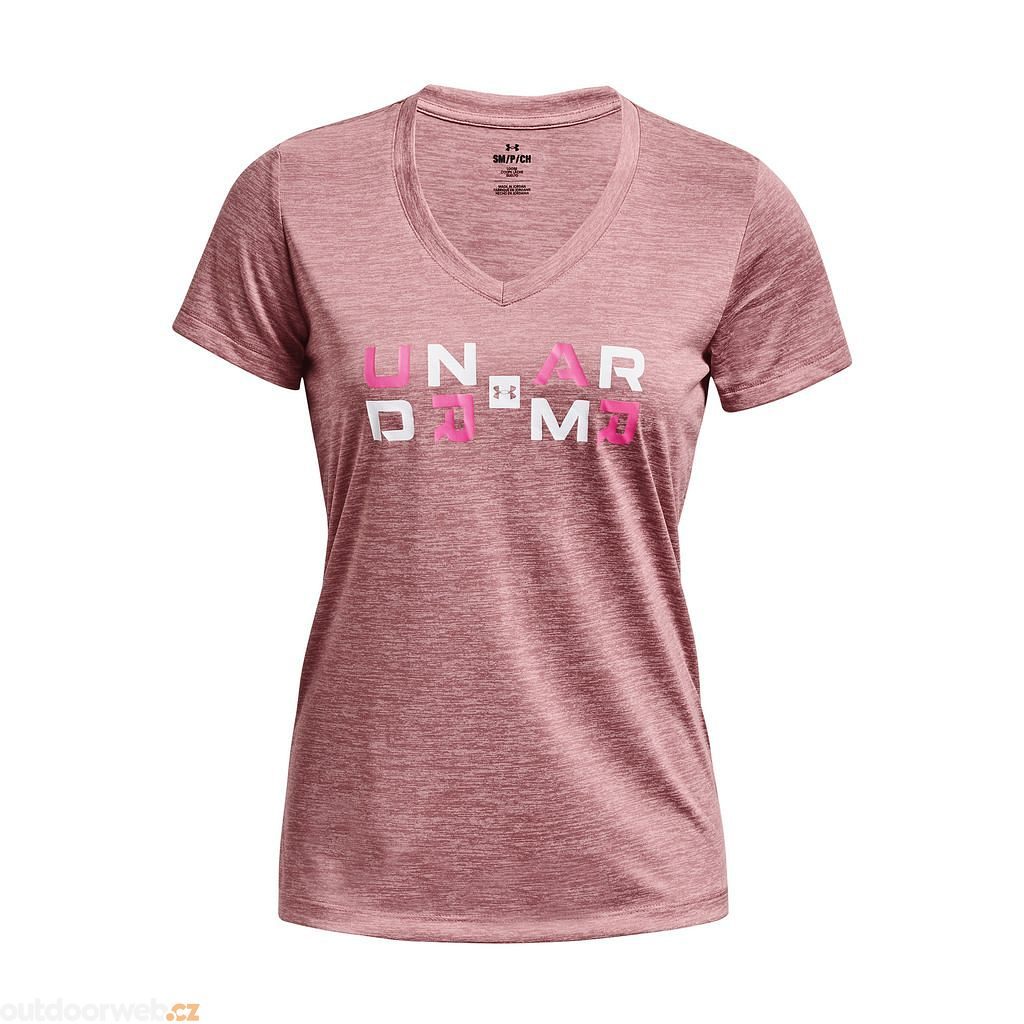  Tech Twist Graphic SSV, Pink - T-shirt short sleeve ladies  - UNDER ARMOUR - 23.42 € - outdoorové oblečení a vybavení shop