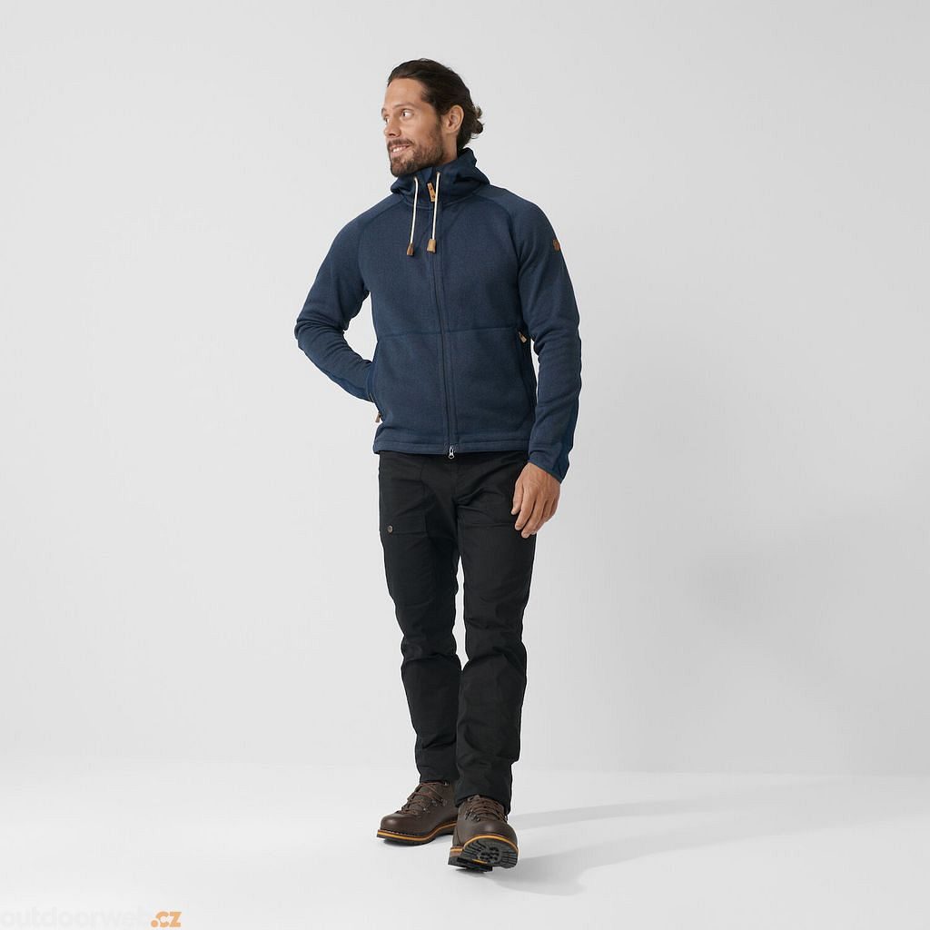 Outdoorweb.eu Ovik Fleece Hoodie M Black fleece mikina panska FJALLRAVEN 167.88