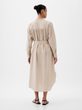 857614-01 Lněné midi šaty Béžová