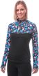COOLMAX THERMO dámská mikina zip černá/floral