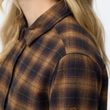 Övik Boxy Flannel Shirt W Green-Chalk White
