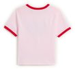 W CENTER CHEST RINGER TEE PASTEL PINK