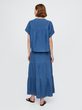 Mušelínová maxi sukně Tmavě modrá