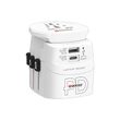 PA46PD45 cestovní adaptér PRO Light USB AC45PD - World, UK+USA+AUS/CN, univerzální, uzemněný, USB A+C 45W