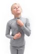 MERINO BOLD dětský set triko dl.rukáv zip + spodky cool gray