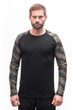 MERINO BLEND IMPRESS pánské triko dl.rukáv černá/brush