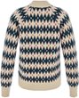 Övik Jacquard Knit W Light Beige-Dark Navy