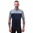 CYKLO MOTION pánský dres kr.rukáv celozip deep blue/šedá