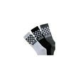 DROP V CLASSIC CHECK CREW SOCK, WHITE/BLACK/HEATHERGREY