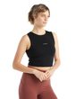 W ZoneKnit Cropped Bra-Tank BLACK