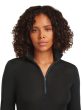 W 175 Everyday LS Half Zip, BLACK