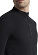 MIGHTYWOOL SHIRT LS 1/2 ZIP MEN X Black