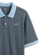 887102-00 Dětské oversize polo tričko s logem Modrá