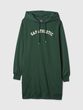 Mikinové šaty s logem Zelená