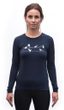 MERINO ACTIVE SONGBIRDS dámské triko dl.rukáv deep blue