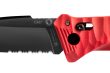CAC TEXTURED PA6 FV RED HANDLE SERRATED
