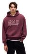 853429-00 Oversize mikina Logo Heavyweight Unisex Červená