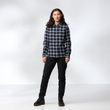 Övik Flannel Shirt W Port-Breeze Blue