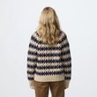 Övik Jacquard Knit W Light Beige-Dark Navy