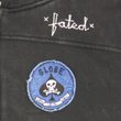 1233006 PATCHED HOODIE BLACK - mikina s kapucí zip