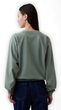 888007-03 Oversize mikina s logem Zelená
