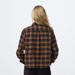 Övik Boxy Flannel Shirt W Green-Chalk White