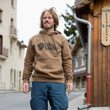 Fjällräven Logo Hoodie M Dark Violet