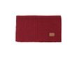 Rib Knit Scarf with Victorinox Leather Patch, Red
