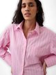 799379-07 Oversize popelínová košile s logem Big Shirt Růžová