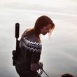 Övik Knit Sweater W Fossil-Suede Brown