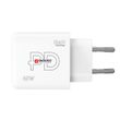 DC57-PD65 USB A+C nabíjecí adaptér Power charger 65W GaN EU, Power Delivery, typ C