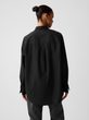 755814-14 Oversize popelínová košile Big Shirt Černá