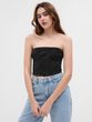 664974-00 Džínový korzetový top Černá