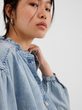 405361-00 Džínová košile s volánem Modrá