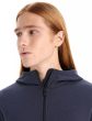M Central Classic LS Zip Hoodie, MIDNIGHT NAVY
