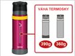 Termoska se šálkem do extrémních podmínek 500 ml, růžová