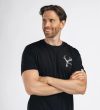 LightWool tee print horn M's jet black