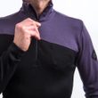 MERINO EXTREME UP pánská mikina dl.rukáv zip černá/grape purple