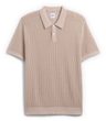 887946-02 Háčkované polo tričko Béžová