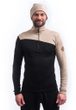 MERINO EXTREME UP pánská mikina dl.rukáv zip černá/almond beige