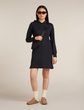 W Mer Crush LS Dress BLACK