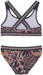 Bikini W. Contrast Straps, AOP-5077-Coral Blush