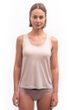 MERINO LITE dámské triko bez rukávu mottled beige