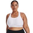UA Crossback Mid Bra, White